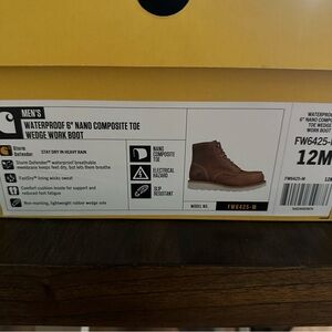 Carhartt Men's Brown Waterproof 6" Nano Composite Toe Wedge Work Boot